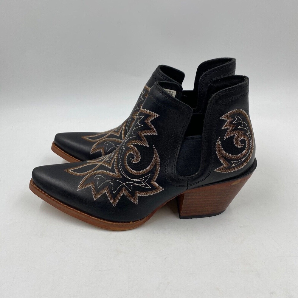 Durango womens MISMATCH 8M & 8.5M crush black snip toe cowboy boots